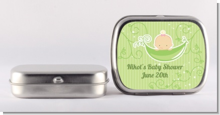 Sweet Pea Caucasian Girl - Personalized Baby Shower Mint Tins