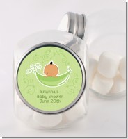 Sweet Pea Hispanic Boy - Personalized Baby Shower Candy Jar