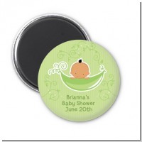 Sweet Pea Hispanic Boy - Personalized Baby Shower Magnet Favors