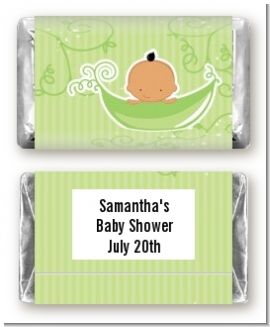Sweet Pea Hispanic Boy - Personalized Baby Shower Mini Candy Bar Wrappers