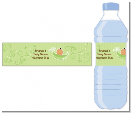 Sweet Pea Hispanic Boy - Personalized Baby Shower Water Bottle Labels