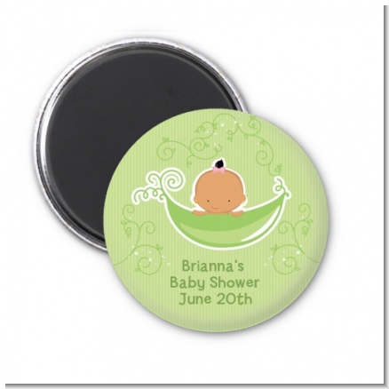 Sweet Pea Hispanic Girl - Personalized Baby Shower Magnet Favors