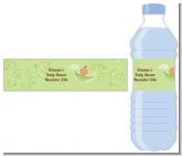 Sweet Pea Hispanic Girl - Personalized Baby Shower Water Bottle Labels