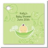 Sweet Pea Asian Girl - Personalized Baby Shower Card Stock Favor Tags