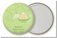 Sweet Pea Caucasian Boy - Personalized Baby Shower Pocket Mirror Favors