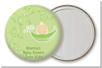 Sweet Pea Caucasian Boy - Personalized Baby Shower Pocket Mirror Favors