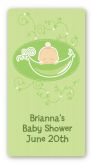 Sweet Pea Caucasian Girl - Custom Rectangle Baby Shower Sticker/Labels