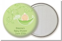 Sweet Pea Caucasian Girl - Personalized Baby Shower Pocket Mirror Favors