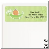 Sweet Pea Hispanic Boy - Baby Shower Return Address Labels