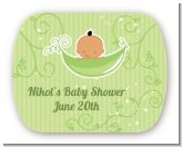 Sweet Pea Hispanic Boy - Personalized Baby Shower Rounded Corner Stickers