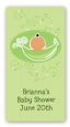 Sweet Pea Hispanic Girl - Custom Rectangle Baby Shower Sticker/Labels thumbnail
