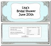 Light Blue & Grey - Personalized Bridal Shower Candy Bar Wrappers