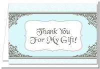 Light Blue & Grey - Bridal Shower Thank You Cards