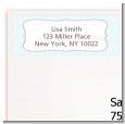 Light Blue & Grey - Bridal Shower Return Address Labels thumbnail