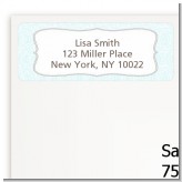 Light Blue & Grey - Bridal Shower Return Address Labels