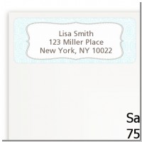 Light Blue & Grey - Bridal Shower Return Address Labels