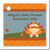 Little Turkey Girl - Personalized Baby Shower Card Stock Favor Tags