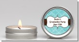 Teal & Brown - Graduation Party Candle Favors