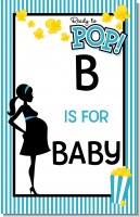 Ready To Pop Teal - Personalized Baby Shower Nursery Wall Art