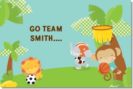 Team Safari - Personalized Baby Shower Placemats