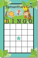 Team Safari - Baby Shower Gift Bingo Game Card