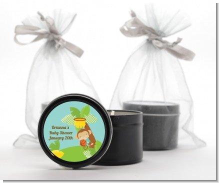 Team Safari - Baby Shower Black Candle Tin Favors