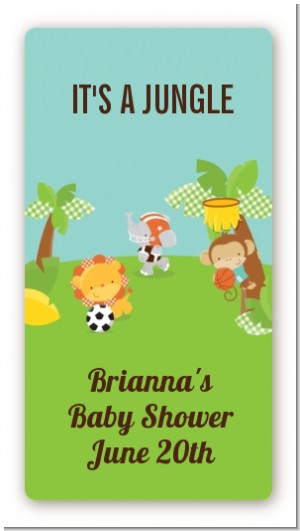 Team Safari - Custom Rectangle Baby Shower Sticker/Labels