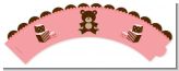 Teddy Bear Pink - Birthday Party Cupcake Wrappers