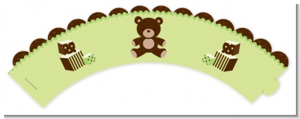 Teddy Bear Neutral - Baby Shower Cupcake Wrappers