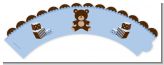Teddy Bear Blue - Baby Shower Cupcake Wrappers