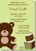 Teddy Bear - Birthday Party Invitations