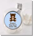 Teddy Bear Blue - Personalized Baby Shower Candy Jar thumbnail