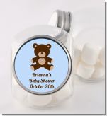 Teddy Bear Blue - Personalized Baby Shower Candy Jar