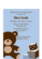 Teddy Bear Blue - Baby Shower Petite Invitations thumbnail