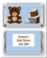 Teddy Bear Blue - Personalized Baby Shower Mini Candy Bar Wrappers thumbnail