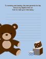 Teddy Bear Blue - Baby Shower Notes of Advice thumbnail