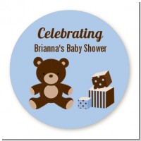 Teddy Bear Blue - Personalized Baby Shower Table Confetti