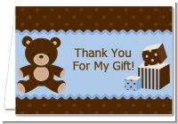 Teddy Bear Blue - Baby Shower Thank You Cards