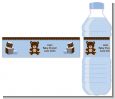 Teddy Bear Blue - Personalized Baby Shower Water Bottle Labels thumbnail