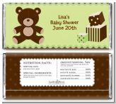 Teddy Bear Neutral - Personalized Baby Shower Candy Bar Wrappers Teddy Bear Neutral - Personalized Baby Shower Candy Bar Wrappers