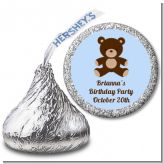 Teddy Bear - Hershey Kiss Birthday Party Sticker Labels