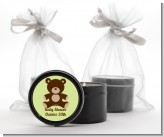 Teddy Bear Neutral - Baby Shower Black Candle Tin Favors