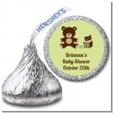 Teddy Bear Neutral - Hershey Kiss Baby Shower Sticker Labels