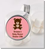Teddy Bear Pink - Personalized Baby Shower Candy Jar
