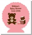 Teddy Bear Pink - Personalized Baby Shower Centerpiece Stand thumbnail