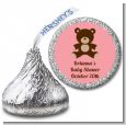 Teddy Bear Pink - Hershey Kiss Baby Shower Sticker Labels thumbnail