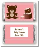 Teddy Bear Pink - Personalized Baby Shower Mini Candy Bar Wrappers