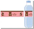 Teddy Bear Pink - Personalized Baby Shower Water Bottle Labels thumbnail