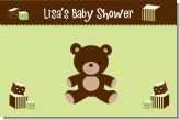 Teddy Bear Neutral - Personalized Baby Shower Placemats