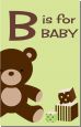 Teddy Bear Neutral - Personalized Baby Shower Nursery Wall Art thumbnail
